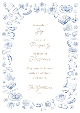 Hanukkah Symbols Greeting Card