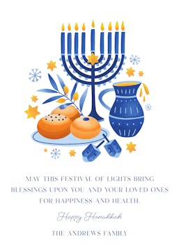Blessings of Hanukkah Greeting Card