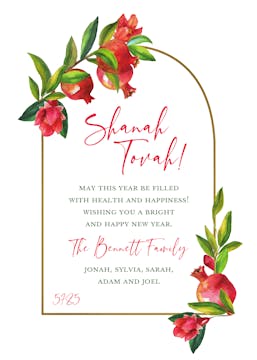 Pomegranate Arch Greeting Card