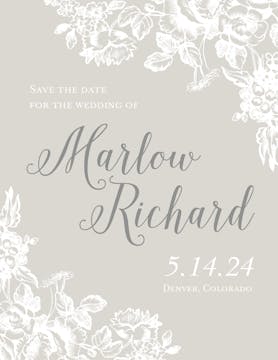 Cheri Amour Save The Date Card