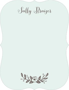 Stamped Floral Flat Note