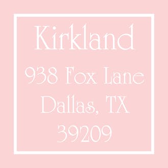 Pink Return Address Label