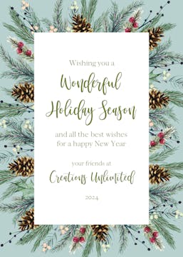 Winter Grove Greetings Holiday Greeting Card 