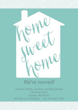 Home Sweet Home Moving Announcement