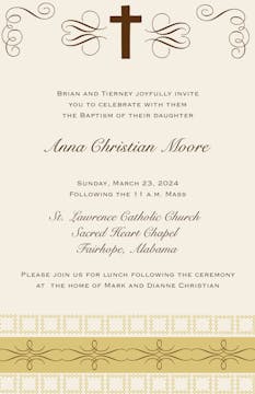 Elegant Cross Invitation