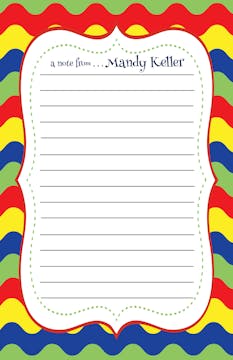 Cool Waves Lined Notepad