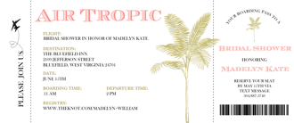 Air Tropic Ticket Invitation