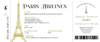 Paris Airline Ticket Invitation