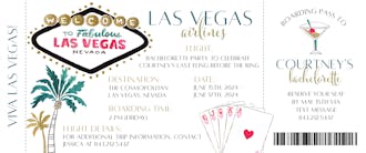 Las Vegas Ticket Invitation