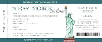 New York City Ticket Invitation