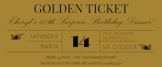 Golden Ticket Invitation