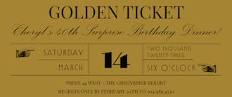 Golden Ticket Invitation