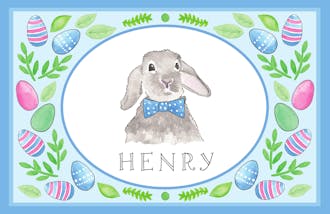 Bunny Blue Placemat