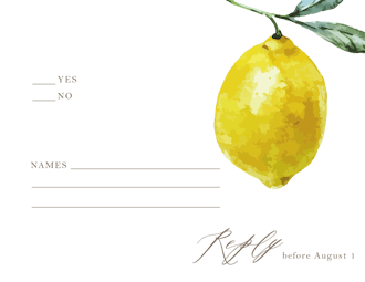 Lemon Reply Card