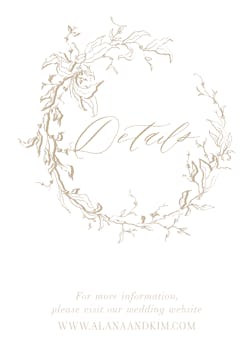 Monogram Wreath Details Card