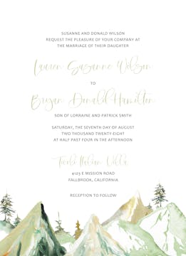 Mountaintop Invitation
