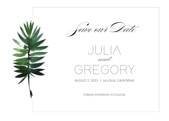 Tropical Leaf Save the Date